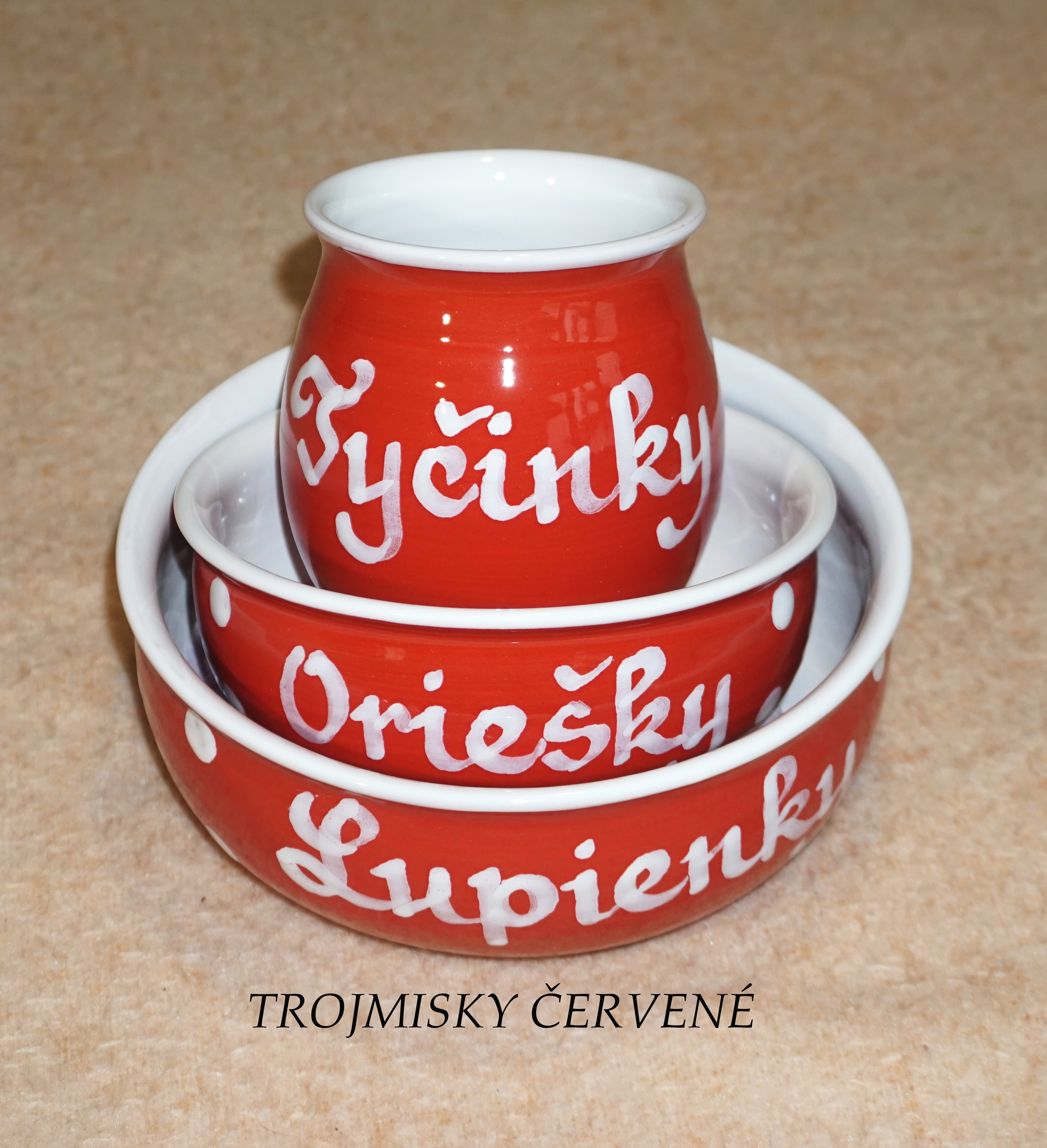 TROJMISKY ČERVENÉ