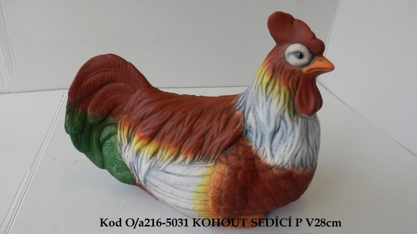 KOHOUT SEDÍCÍ P 5031 V 28 cm