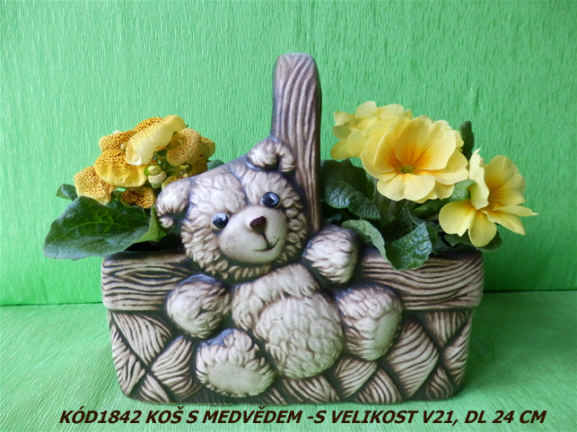 Kód1842 Název koš s medvědem-SVelikostV21 DL24