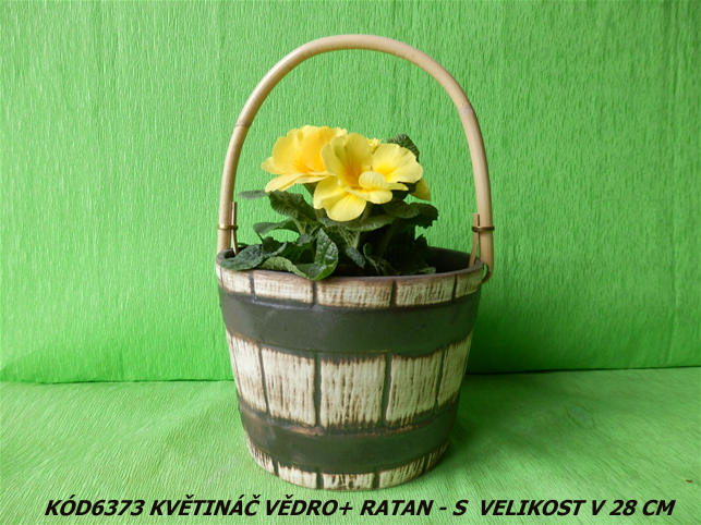 Kód6373 Názevkvětináč vědro +ratan-SVelikostV28