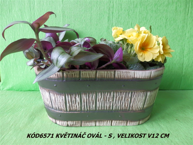 Kód6571 Název květináč ovál-SVelikostV12