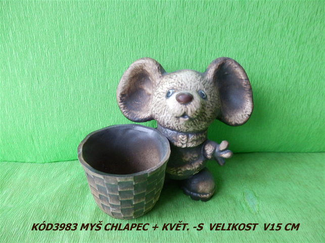 Kód3983 Název myš chlapec+květ malý-SVelikostV15