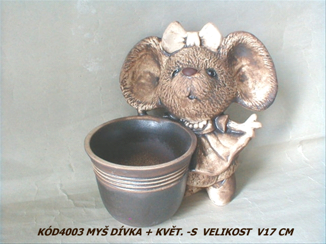 Kód4003 Název myš dívka+květ malý-SVelikostV17